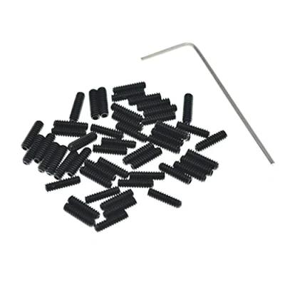 Afbeelding van KAISH 50x Metrische M3x10 Zwarte Gitaar Bridge Zadel Hoogte Aanpassing Schroeven Voor Stratocaster/Telecaster