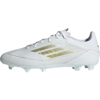 Afbeelding van adidas Performance F50 League FIRM/MULTIGROUND Voetbalschoenen met kunststof noppen, Heren, Maat: 45 1/3, Footwear white/gold metallic