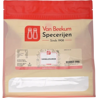Afbeelding van Van Beekum Specerijen Vanillesuiker 1 kilo (hersluitbare stazak)