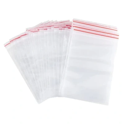 Afbeelding van Carehabi 100 zakken met ritssluiting, ritsvak, transparant sluiting, plastic zak doorzichtige (8 x 12)