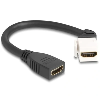 Afbeelding van Delock Keystone Modul Kabel HDMI Buchse zu 45 gewinkelt 8K 60 H