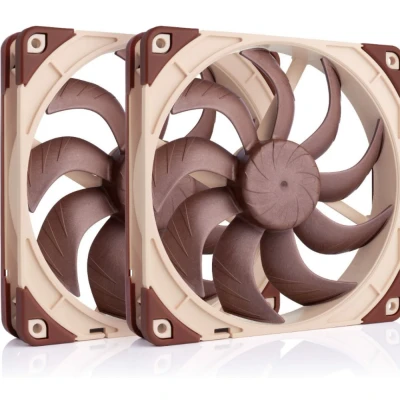 Afbeelding van Noctua NF A14x25 G2 PWM Sx2 PP Ventilatorhuis 2 pack 140mm 91.58 cfm 1500 rpm 24.8 dBA 4 pin beige, bruin