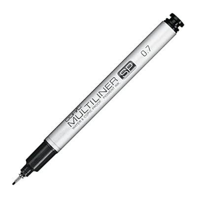 Afbeelding van Copic Multiliner SP zwart 0,7 mm, fineliner van aluminium, met zwarte, watervaste pigmentinkt, voor schetsen, tekeningen en illustraties