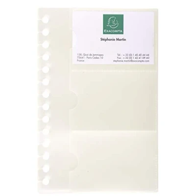 Afbeelding van Exacompta Exactive visitekaartentassen voor Exacard 75034E, pak van 10