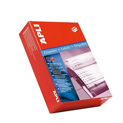 Afbeelding van Apli etiketten op kettingpapier 1 rij ft 88,9 x 36 mm (b h) doos van 4000 stuks, breedte vel: 114,3 listingetiketten