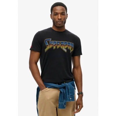 Afbeelding van Superdry Graphic Tshirt print, Heren, Maat: Large, Black