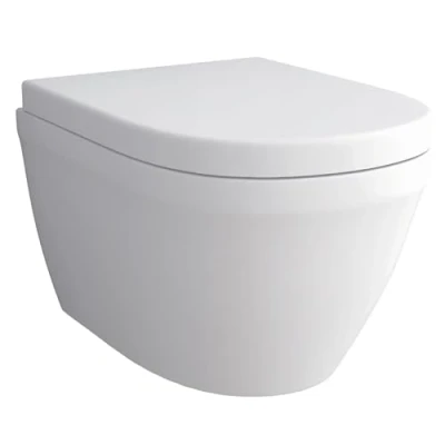 Afbeelding van Alpenberger Taharet toilet, zonder spoelrand, met nano coating, wandtoilet geïntegreerde bidetfunctie, wc bril, softclosemechanisme, keramische toiletpot, hangende kom, wit, made in Europa