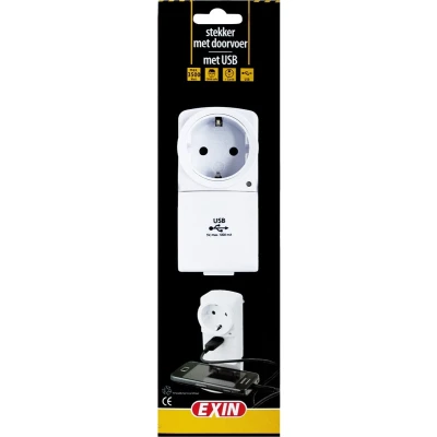 Afbeelding van Exin Doorsteekstekker + USB