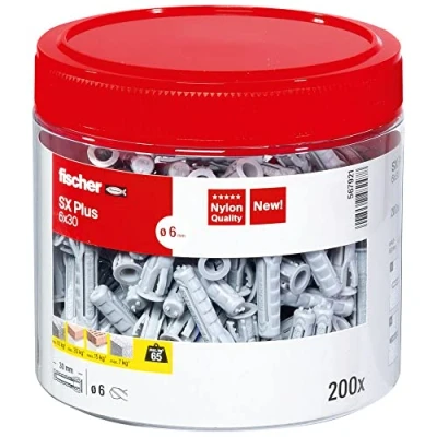 Afbeelding van Fischer spreidplug kunstst grijs le 30mm v schr diam 4 5mm 567921