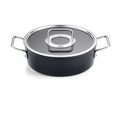 Afbeelding van Fissler Adamant/aluminium braadpan (Ø 24 cm, 3,1 liter) gecoat met glazen deksel, antiaanbaklaag, inductie