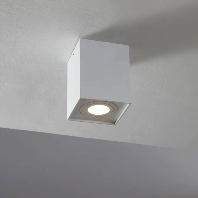 Afbeelding van Arcchio plafondlamp 1licht Aluminium H: 12.6 cm GU10 mat wit