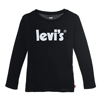 Afbeelding van Levi&#039;s Kids Meisje Lvg ls Poster Logo top TEE, Zwart, 10 Jaar