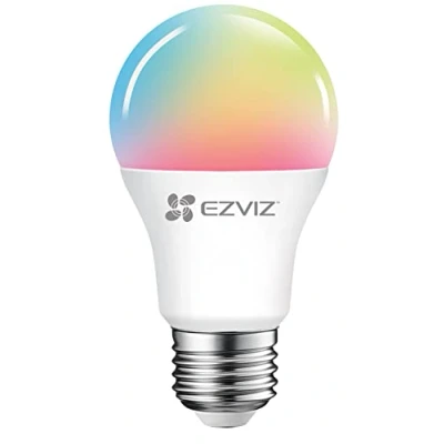 Afbeelding van EZVIZ LB1 Color Smart gloeilamp WiFi LED Bulb E27 8 W, compatibel met Alexa, Google Home, dimbaar, afstandsbediening via app, spraakbediening, geen hub nodig, 1 verpakking meerkleurig