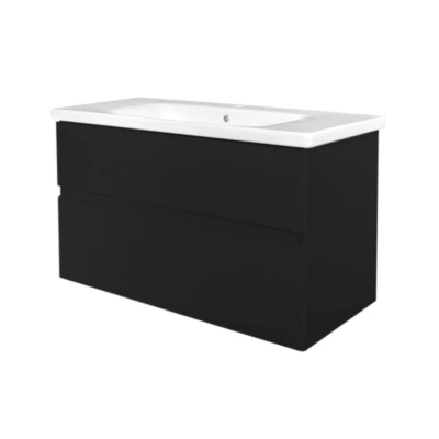 Afbeelding van Badkamermeubel Best Design Quick Greeploze 80 cm Mat Zwart
