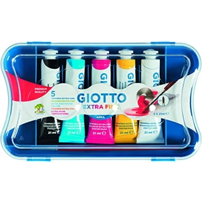 Afbeelding van Giotto Extra Fine Poster Paint Box Of 5 Tubes 21Ml