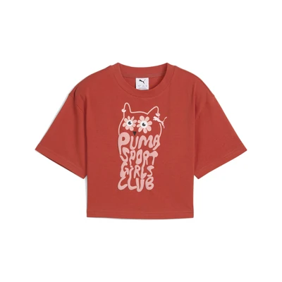 Afbeelding van Puma Graphics Kurzes Tshirt print voor kinderen, Maat: 164, Red fire