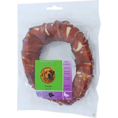 Afbeelding van Natuurlijke Snack donut met eend 16 cm zak a 1 stuk Gebr de boon