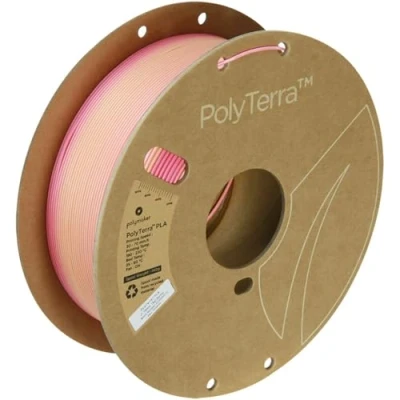Afbeelding van Polymaker Matte PLA Filament 1.75mm Lente, Roze Multicolor Gradiënt 1.75 3D Printer 1kg PolyTerra Gradient Lente Printing