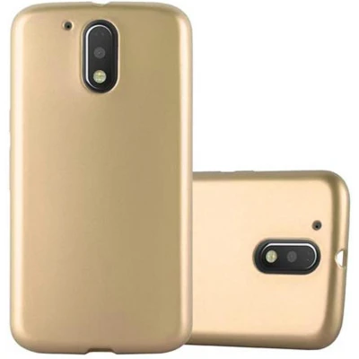 Afbeelding van Cadorabo Hoesje geschikt voor Motorola MOTO G4 / PLUS in METALLIC GOUD Beschermhoes gemaakt van flexibel TPU silicone Case Cover