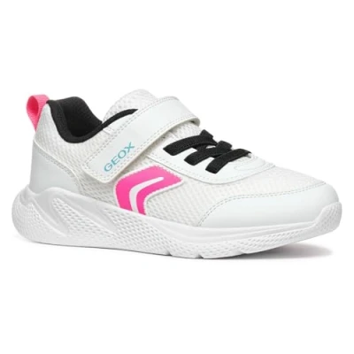 Afbeelding van Geox Meisje J Sprintye Girl B Sneakers, Wit Zwart, 29 EU