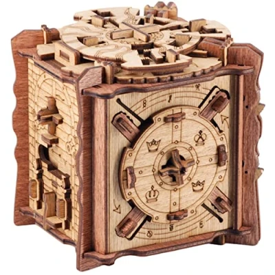 Afbeelding van iDventure Cluebox Het geheim van Camelot Escape Room Game 3D houten puzzel sequentieel geldgeschenk puzzelbox IQ raadselbox verjaardagscadeau voor volwassenen gadget mannen