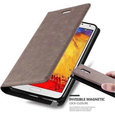 Afbeelding van Cadorabo Hoesje geschikt voor Samsung Galaxy NOTE 3 in KOFFIE BRUIN Beschermhoes met magnetische sluiting, standfunctie en kaartvakje Book Case Cover Etui