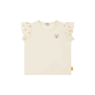 Afbeelding van Steiff Kurzarm Sundancer Tshirt print voor kinderen, Maat: 128, Antique white