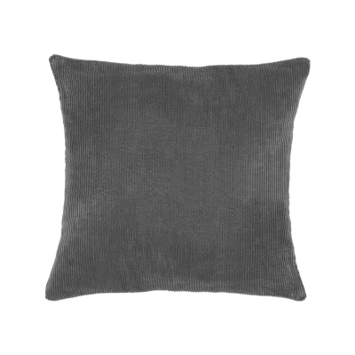 Afbeelding van LABEL51 Rib sierkussen 45 cm donkergrijs Stof