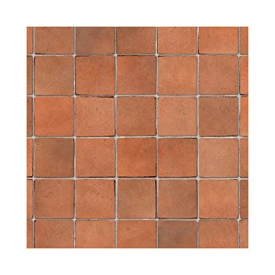 Afbeelding van Melody Jane Poppenhuis Terracotta Effect Kleine Tegels Kaartplaat Vloeren 1:12 Schaal