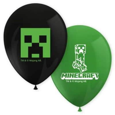 Afbeelding van Minecraft Ballonnen 28cm 8 stuks