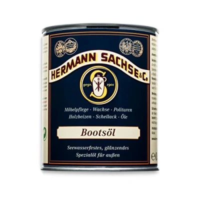 Afbeelding van Hermann Sachse Jacht en bootolie, kleurloos, 750 ml, verzorgingsolie voor je boot, weerbestendige, glanzende houtolie, effectieve houtbescherming, langdurige buiten