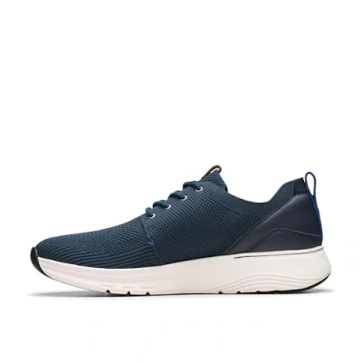 Afbeelding van Clarks Sneakers laag, Heren, Maat: 42, Navy Textiel