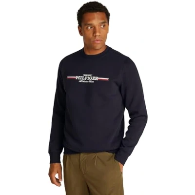 Afbeelding van Tommy Hilfiger Stripe Sweater, Heren, Maat: XXL, Desert sky