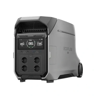 Afbeelding van EcoFlow DELTA Pro 3 draagbaar energiestation, 4096 Wh LFP accu, uitbreidbaar tot 12 kWh, AC uitgangsvermogen van 4000 W bij 230 V, zonnegenerator voor thuisgebruik, campingaccessoires, campers (Refurbished)