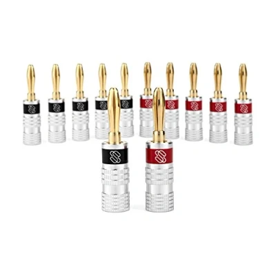 Afbeelding van Sewell Silverback Banaanstekkers, dubbel schroefslot, 6 paar (12 stuks)