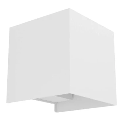 Afbeelding van EGLO LED wandlamp binnen Valmontone, muurlamp kubus met indirecte verlichting, wandspot voor slaapkamer en woonkamer, lamp wand van wit metaal, warm wit, 10 x cm