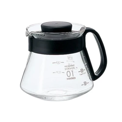 Afbeelding van Hario CD V60 01 Magnetron 360 ml Cafetière Range Server 360ml, Glas, Zwart