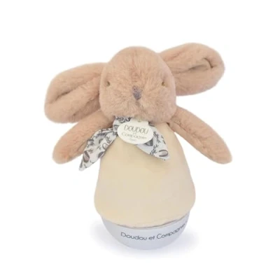 Afbeelding van Doudou et Compagnie, Nachtlampje, Nachtlampje met muziekkonijntje, beige 16cm