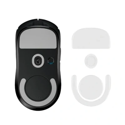 Afbeelding van kwmobile muis voeten sticker compatibel met Logitech G PRO X Superlight 2 Computermuis glijder Stickers in wit