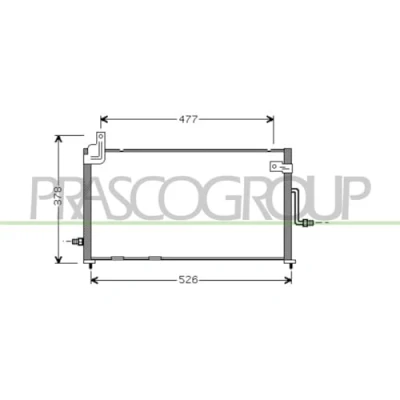 Afbeelding van Condensor, airconditioning PRASCO DW322C001