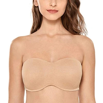 Afbeelding van DELIMIRA Naadloze Grote Maten Strapless Minimizer BH Voor Dames Havermoutheide 95D