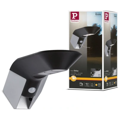Afbeelding van Paulmann Soley 94250 Solar Wandlamp LED Buitenlamp incl. 1x1,22 Watt Antraciet Plastic 3000 K Warm Wit