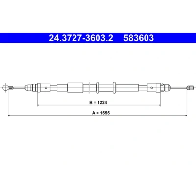 Afbeelding van ATE Handremkabel 24.3727 3603.2