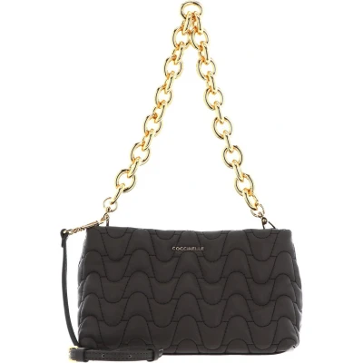 Afbeelding van COCCINELLE Leren Schoudertas Avondtas Ophelie Matelasse Handbag Bark Grijs