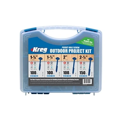 Afbeelding van KREG SK03B Assortiment zakgatschroeven 450 st. vierkantaandrijving grove draad