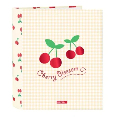 Afbeelding van Ringmap Safta Cherry Beige A4 (27 x 33 6 cm)