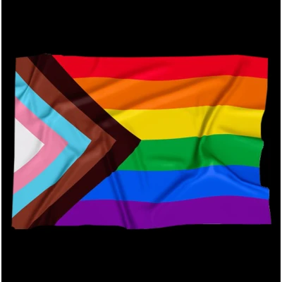 Afbeelding van Regenboog Progress vlag 90x150cm