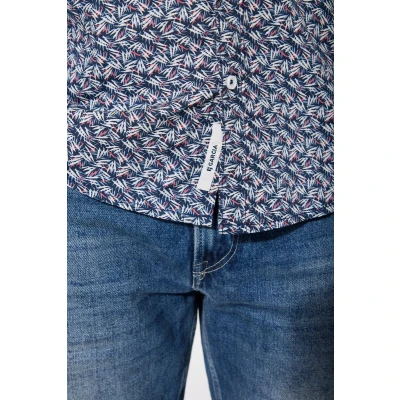 Afbeelding van GARCIA Heren All over print Overhemd Blauw Long mouw