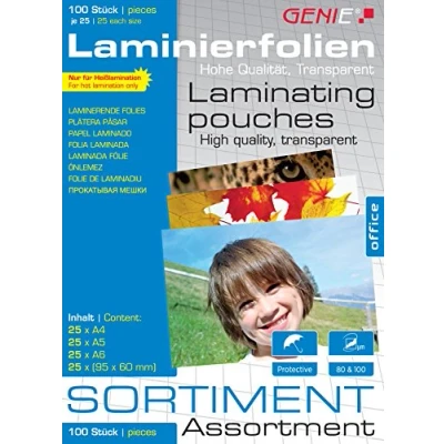 Afbeelding van Lamineerfolietas set 4 soorten Genie 10260 100st