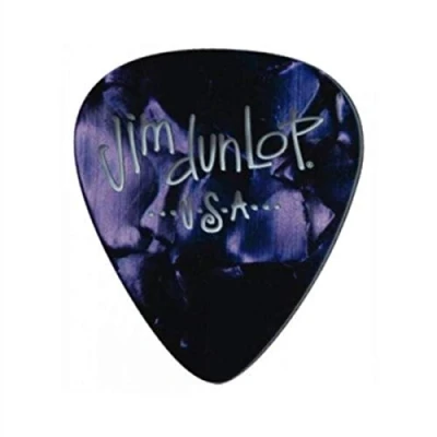 Afbeelding van Dunlop 483P13HV Celluloid Shell Pick perloid paars heavy plectrum set 12 stuks